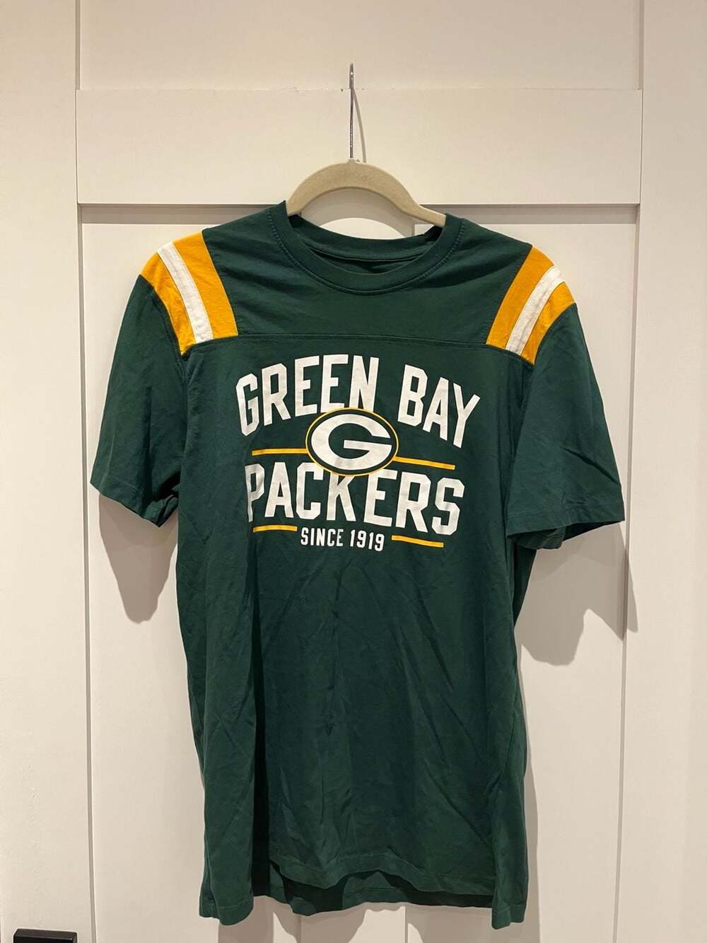 Green Bay Packers NFL Shoulder Striped T-Shirt